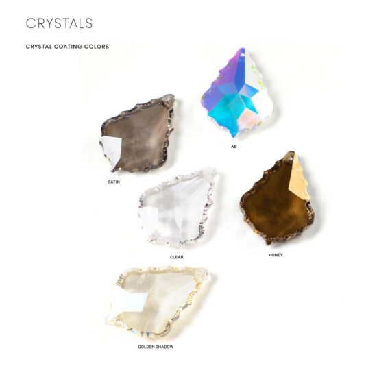 An image shows five distinct crystal coating colors labeled 