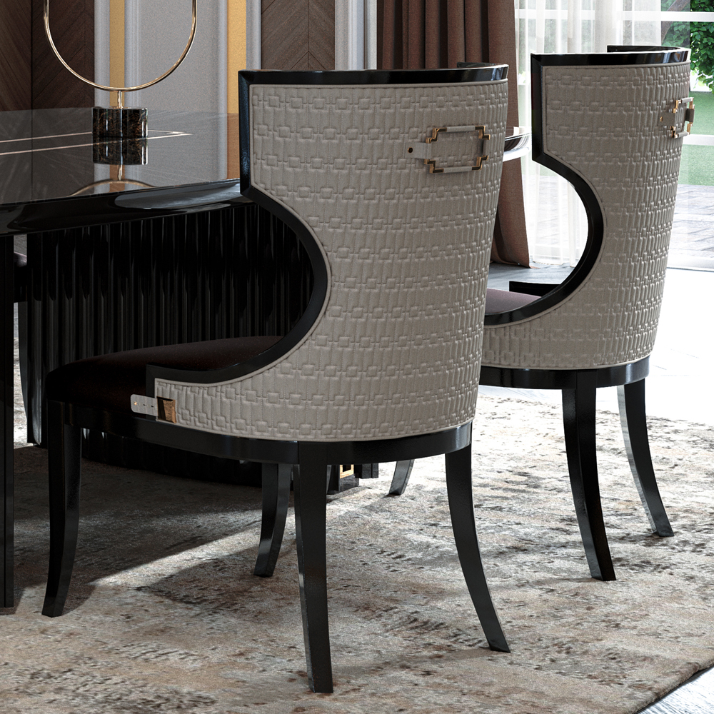 Luxury Art Deco Style Dining Chair - Juliettes Interiors