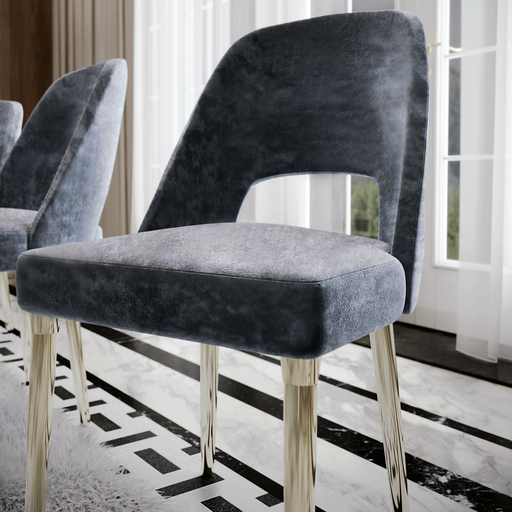Modern High Backed Dining Chair