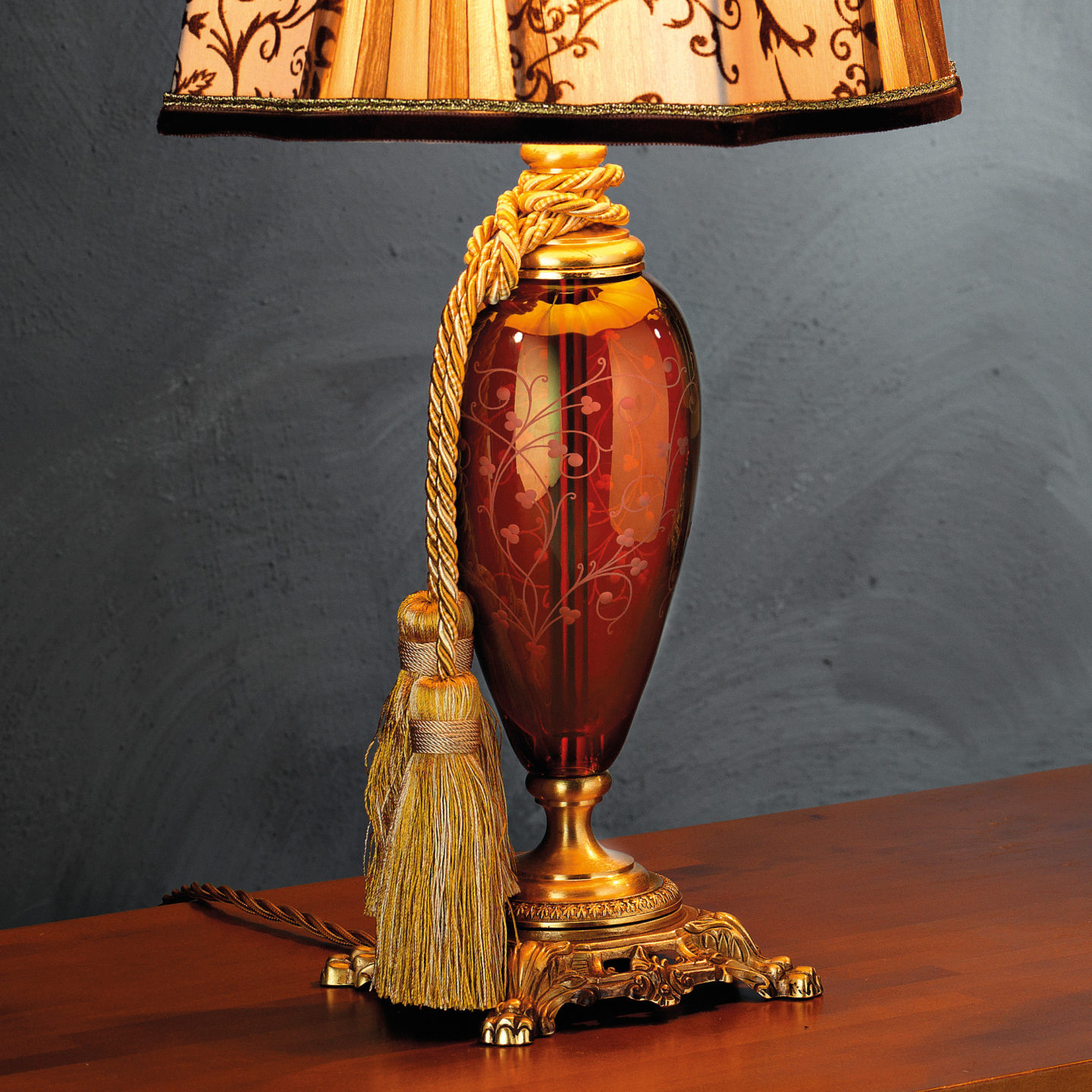 High End Table Lamp Rentals Reference: High End Ornate Ruby Glass Table Lamp
