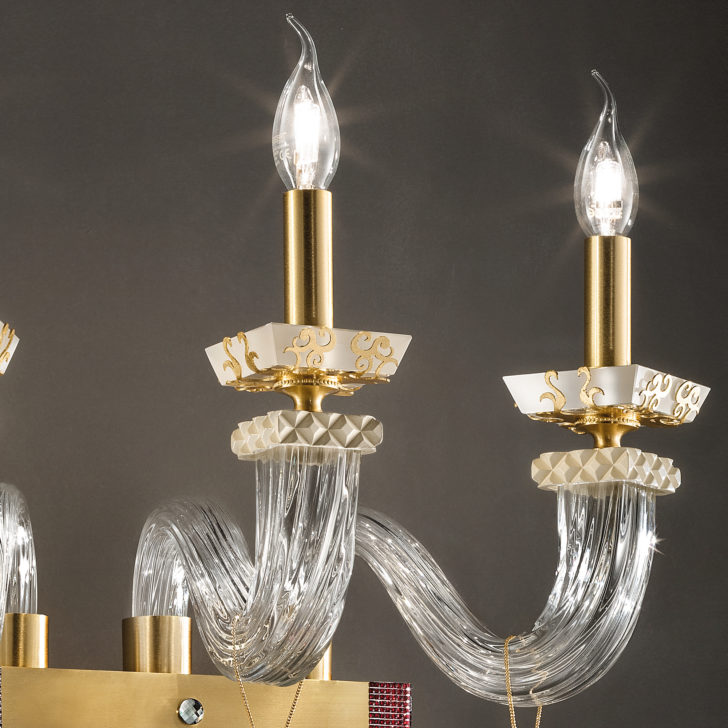 Elegant Triple Wall Light With Pendant Drops - Juliettes Interiors