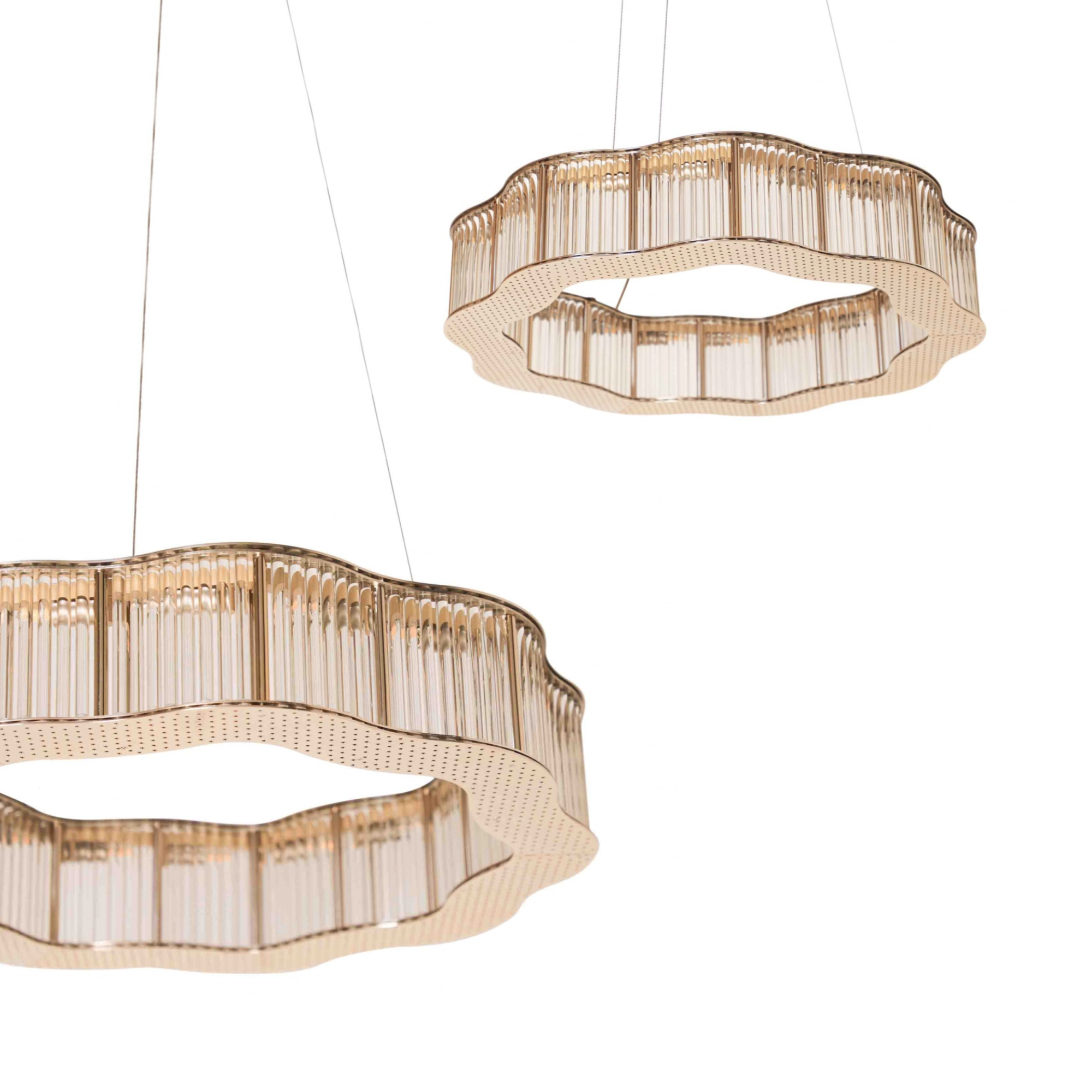 Modern Glass Art Deco Style Chandelier - Juliettes Interiors