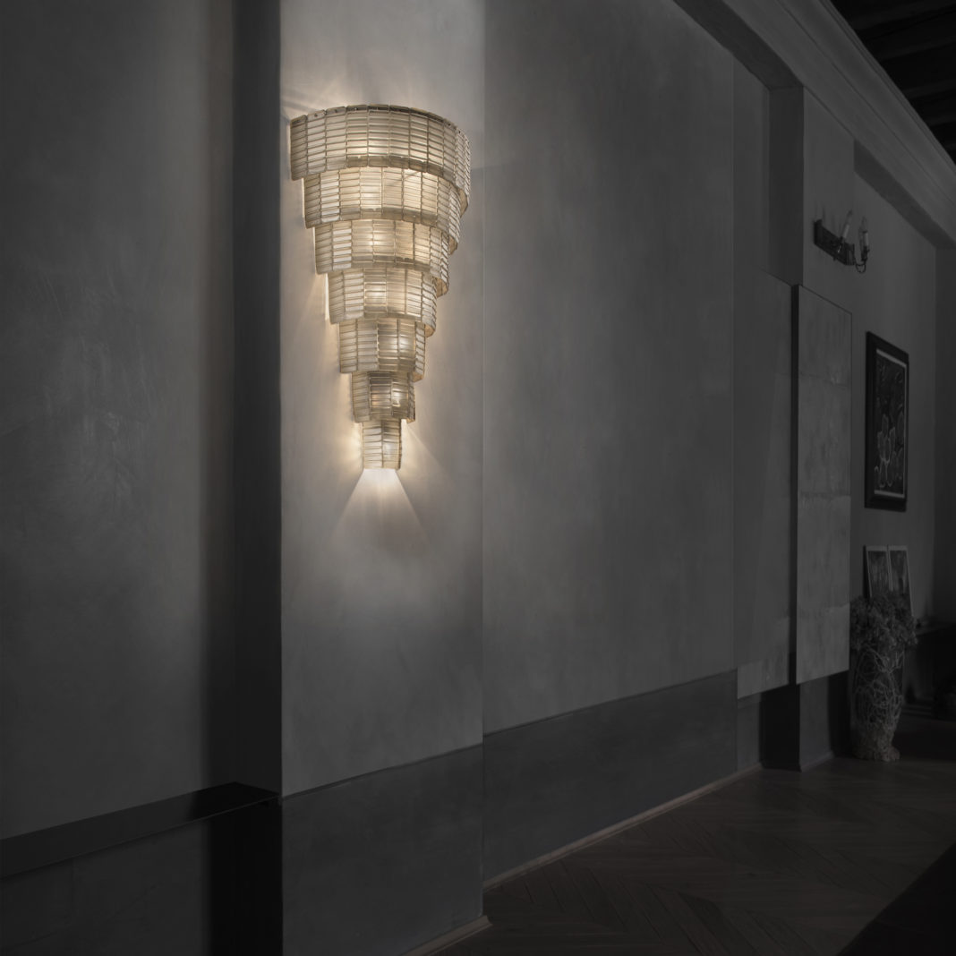 Oversized Tiered Murano Glass Wall Light