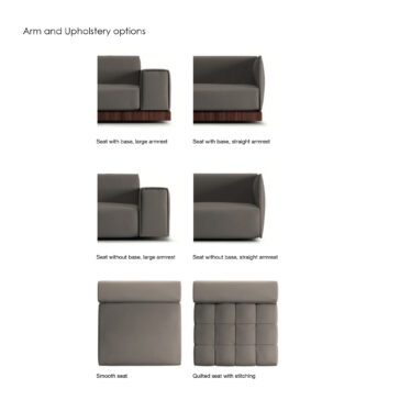 Contemporary High End Modular Corner Sofa Showcase of the Contemporary High End Modular Corner Sofa, highlighting luxurious armrest and upholstery styles. The collection ranges from modular designs with expansive, straight armrests to sleek corner configurations. Features include smooth or quilted seating with refined stitching, perfect for elevating any elegant living space.
