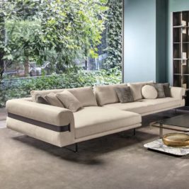 Wellness interior design: high end contemporary modular corner sofa