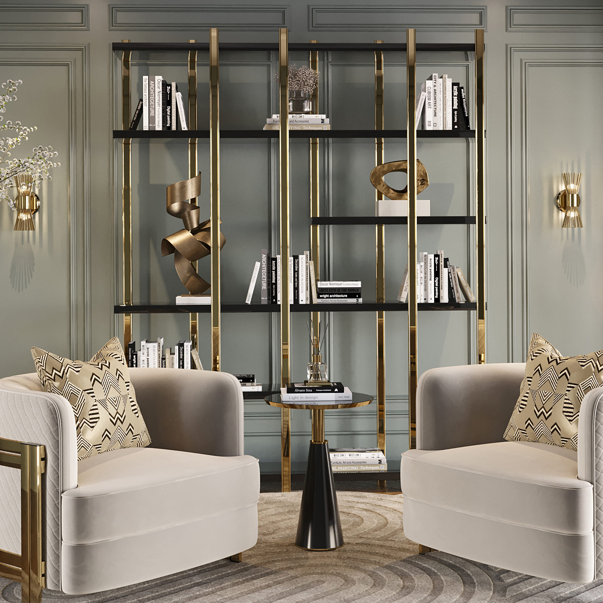 Large Modern Open Bookcase