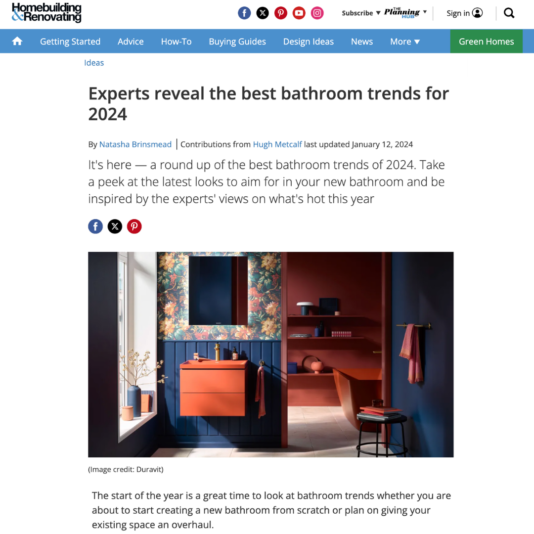 Experts reveal the best bathroom trends for 2024 - juliettes interiors