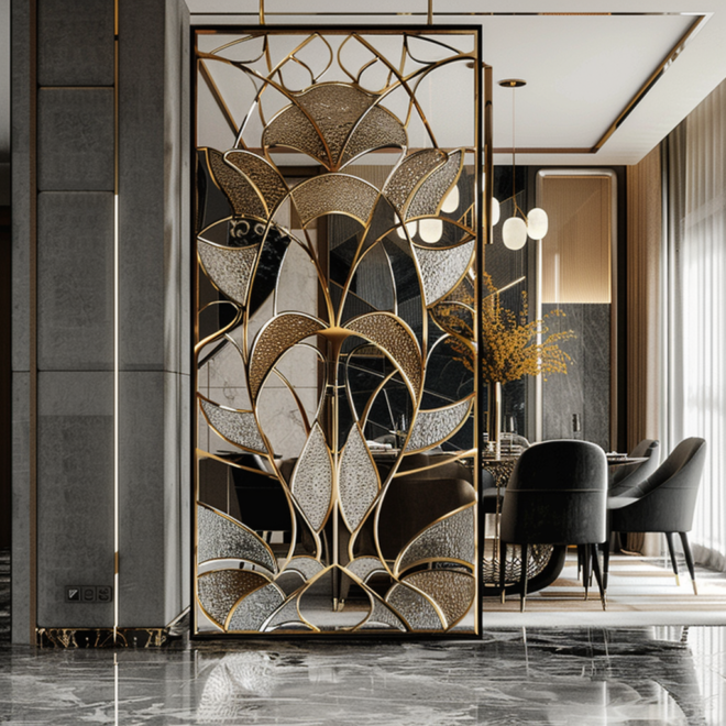 Floor to ceiling room dividers: broken plan living