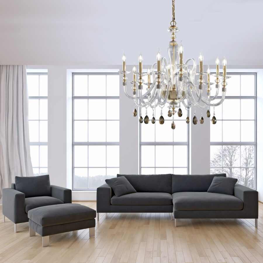 Large Chandelier With Swarovski® Crystals - Juliettes Interiors
