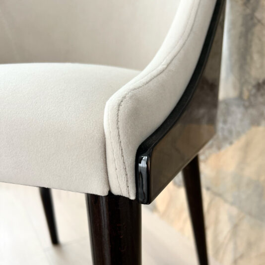 Art Deco Style Dining Chair modern Art Deco dining chair close up