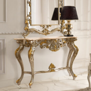 Classic Baroque Style Console And Mirror Set Classic reproduction baroque console