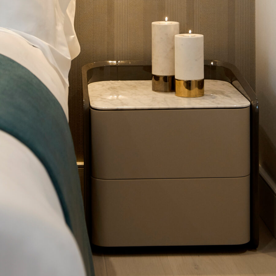 Contemporary Bedside Cabinet With Drawers - Juliettes Interiors