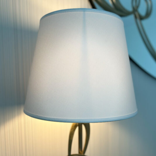 Contemporary Twisted Table Lamp white modern cone shade