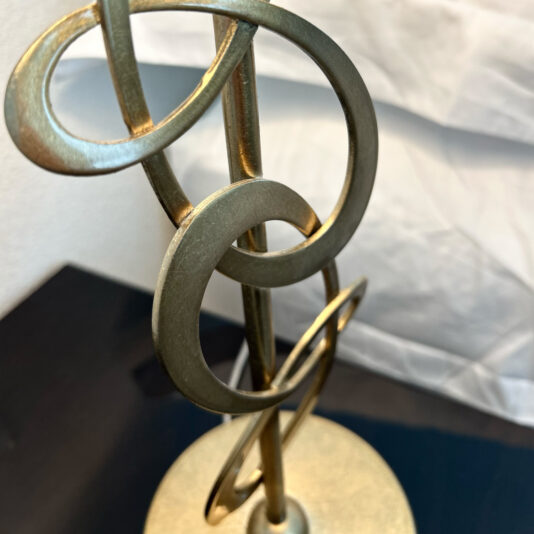 Contemporary Twisted Table Lamp Contemporary Twisted gold Table Lamp close up