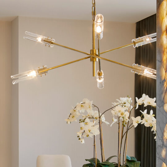 Luxury modern mid century sculptural chandelier