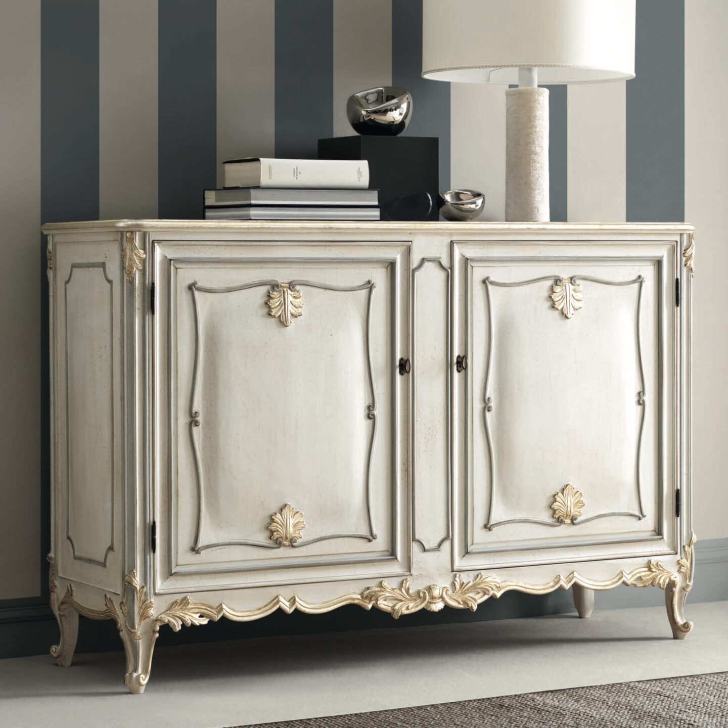 Buffet Table Rococo Rococo Inspired Two Door Sideboard - Juliettes Interiors