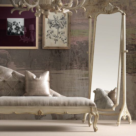Rococo Style Freestanding Full Length Mirror