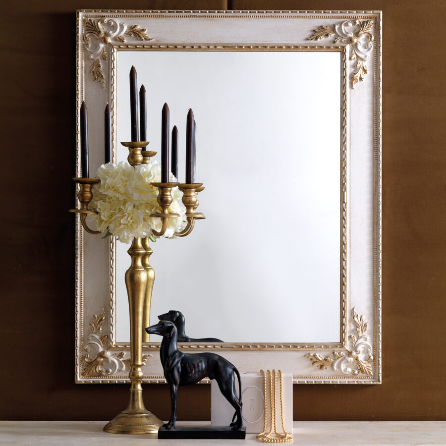 Rectangular Rococo Mirror Rococo Style Rectangular Wall Mirror - Juliettes Interiors