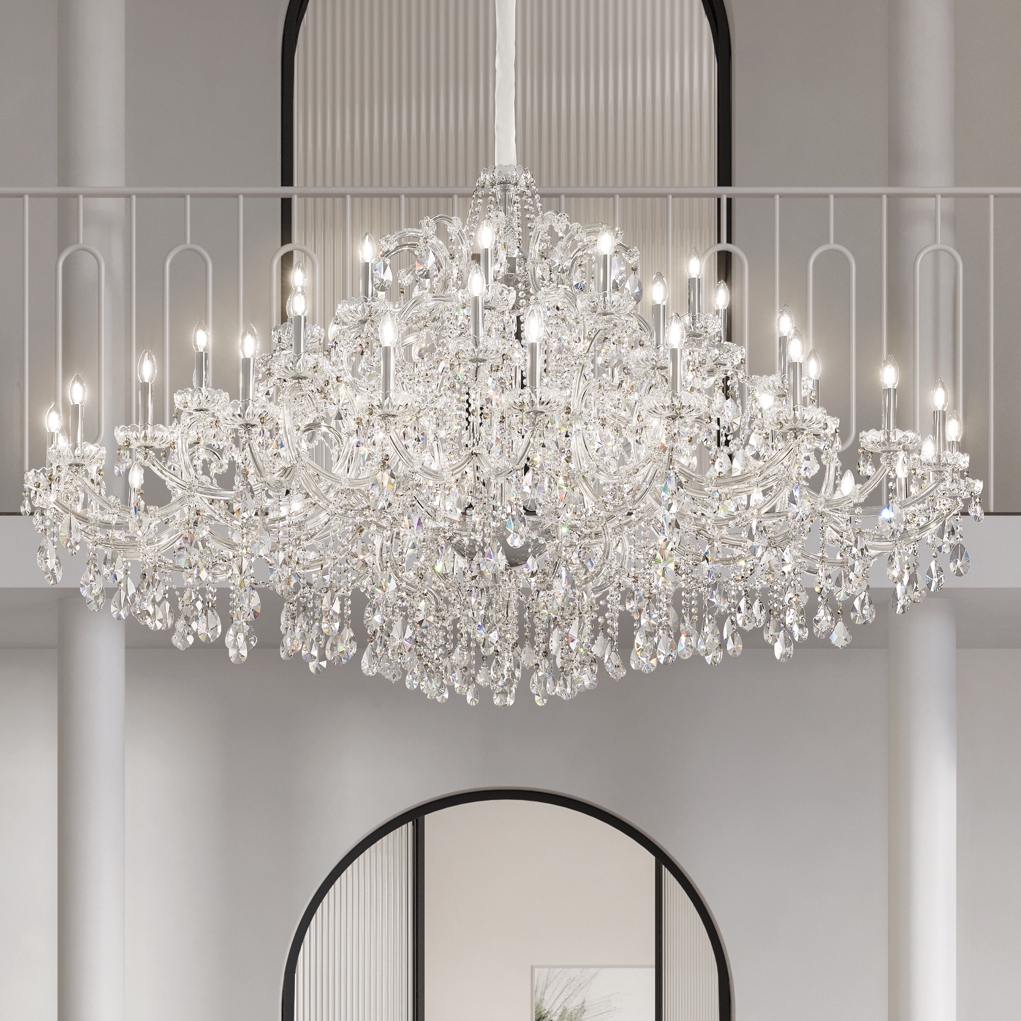 Grand Crystal Chandelier - Juliettes Interiors