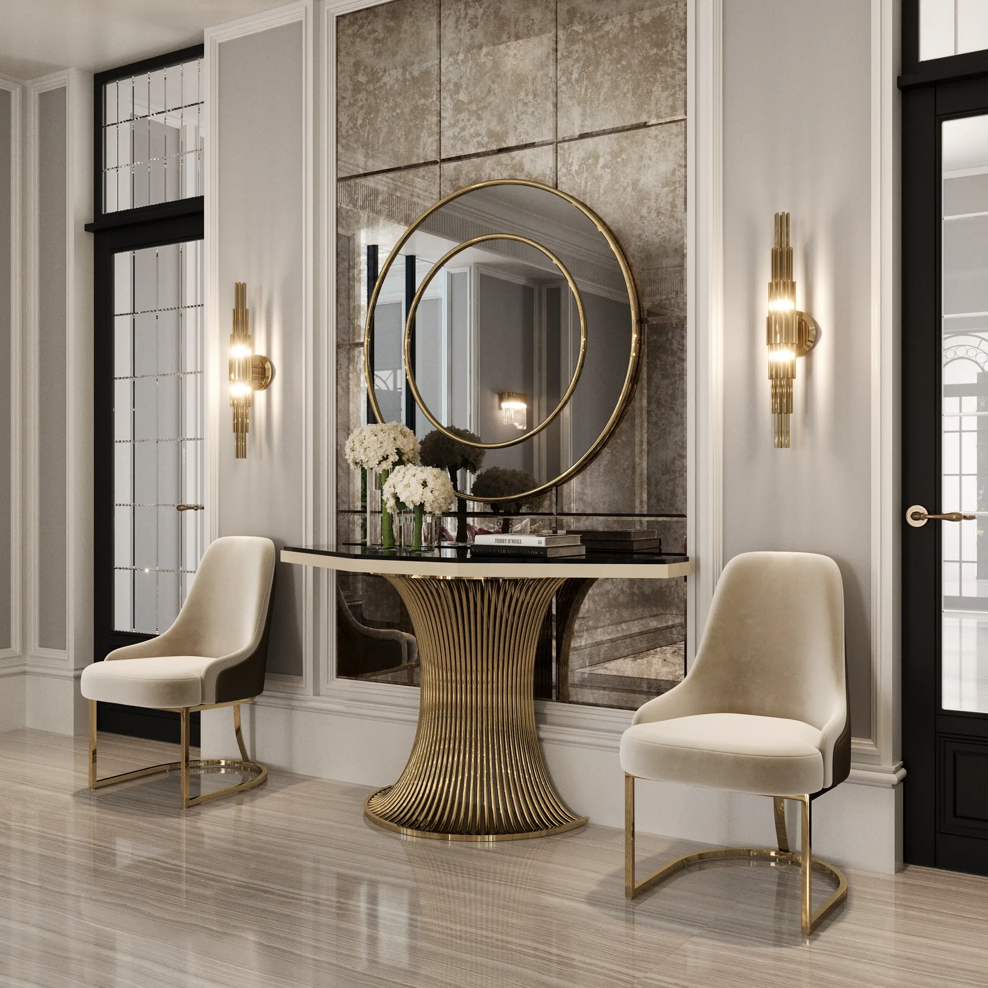 Elevate Your Space with Modern Lacquered Demi Console