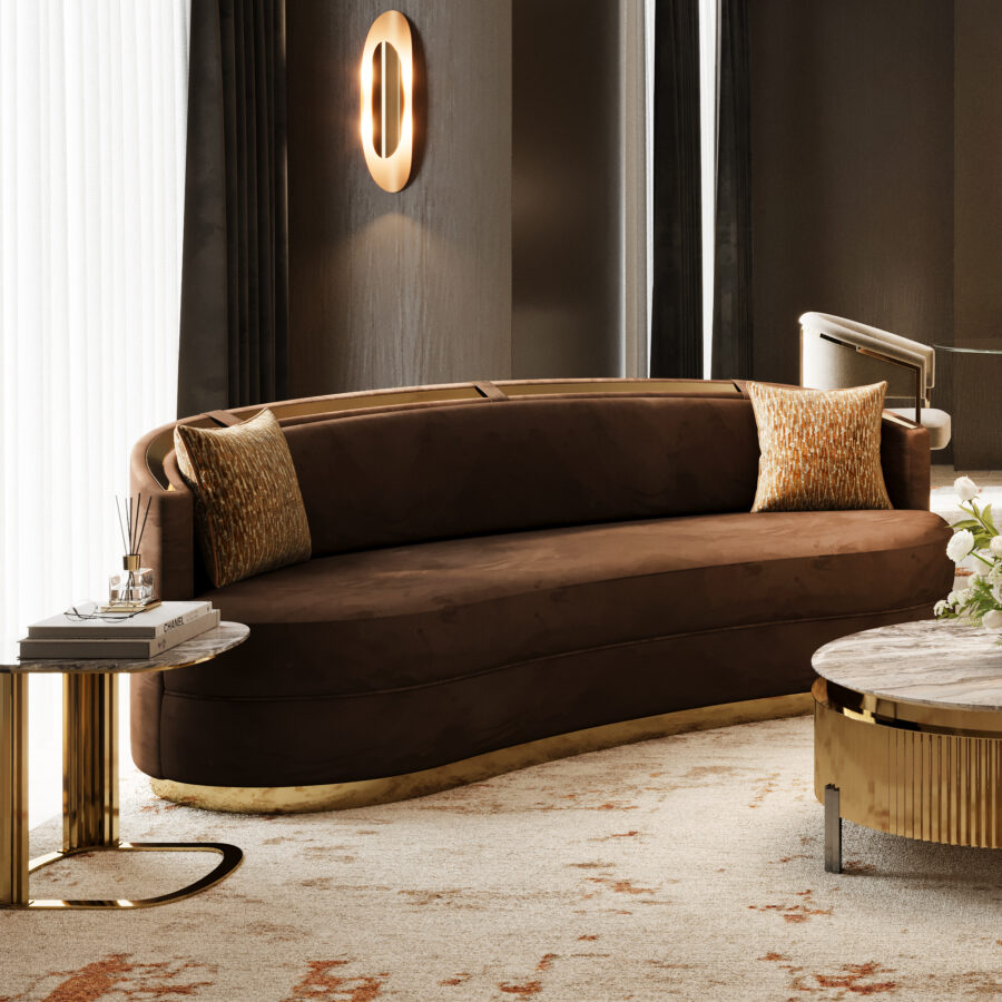 Luxury Modern Curved Sofa - Juliettes Interiors