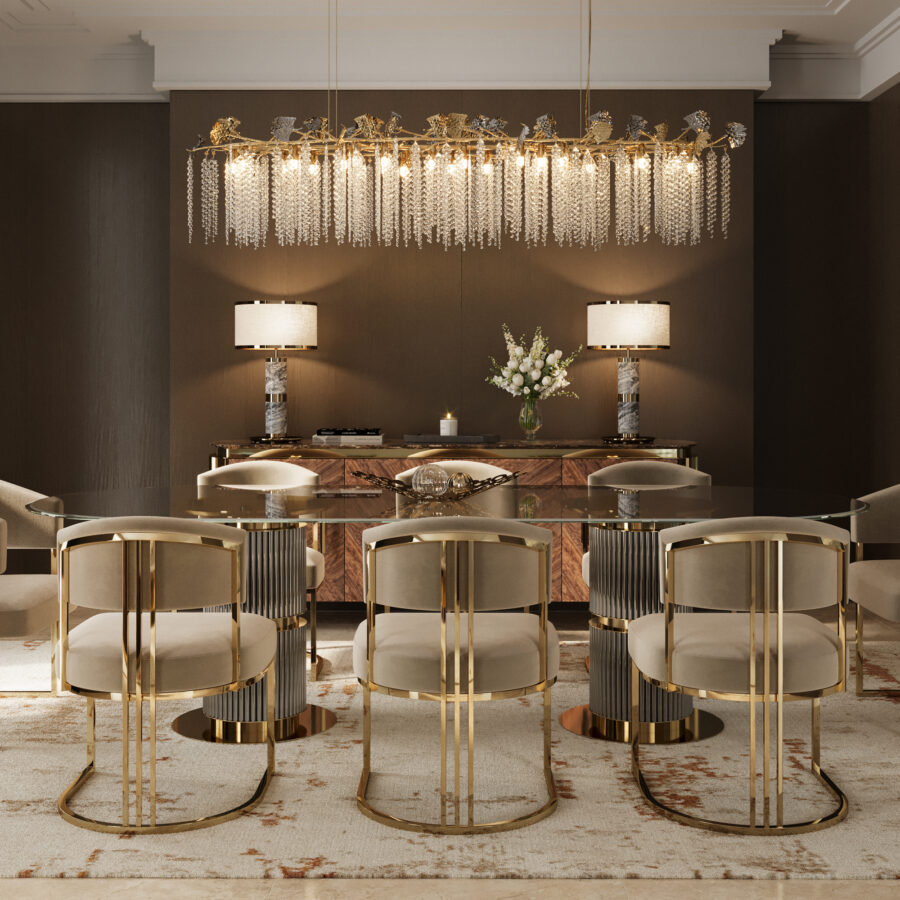 Modern Art Deco Style Dining Chair - Juliettes Interiors