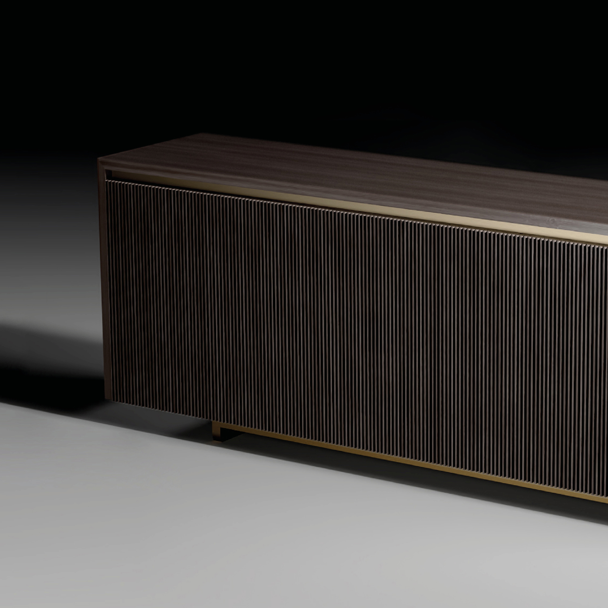 Modern Veneered Ribbed Sideboard - Juliettes Interiors