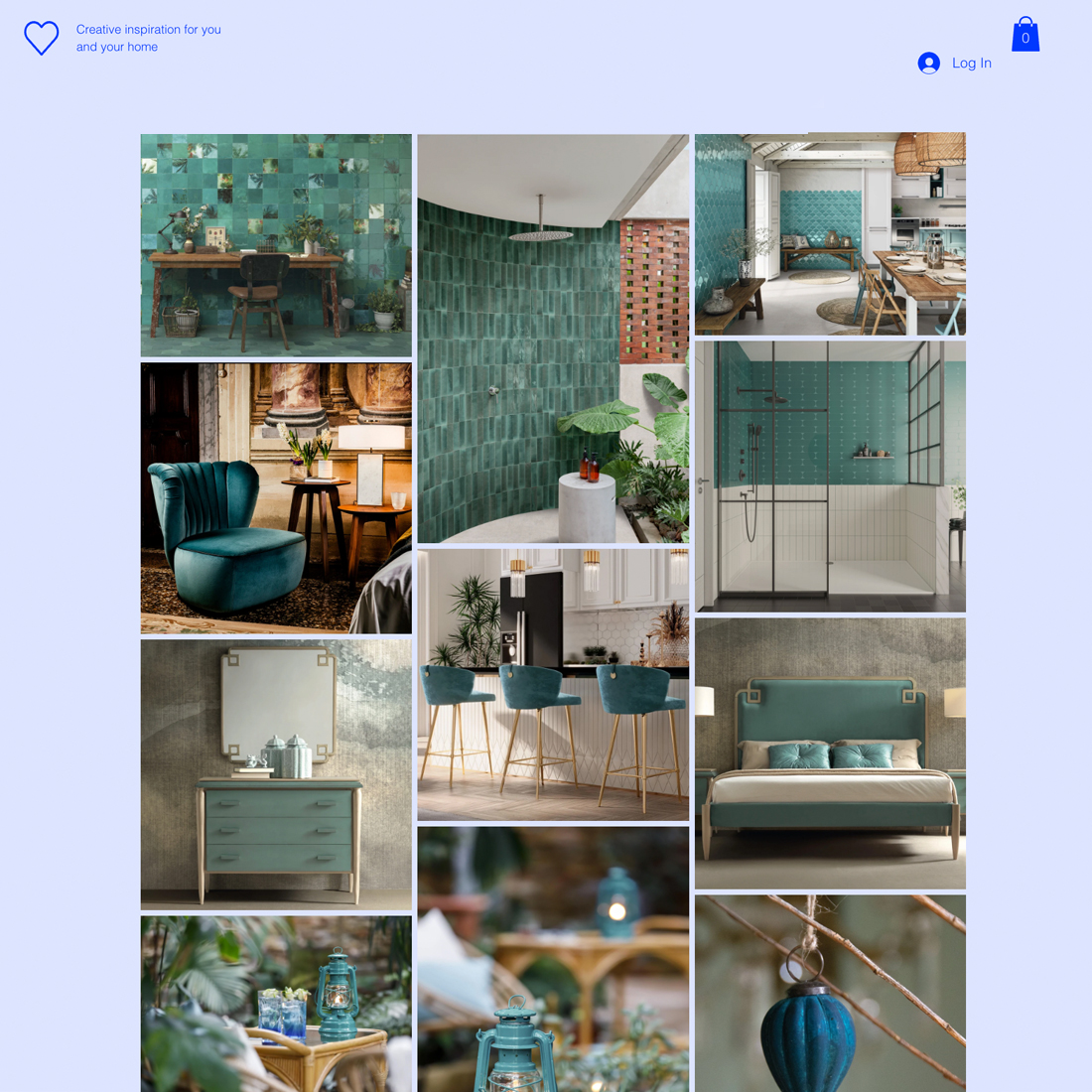 A collage of stylish home interiors from Teal Talk, featuring teal and turquoise decor—tiled walls, modern kitchens, cosy living areas, elegant bathrooms, bedrooms, and chic decorative accents.