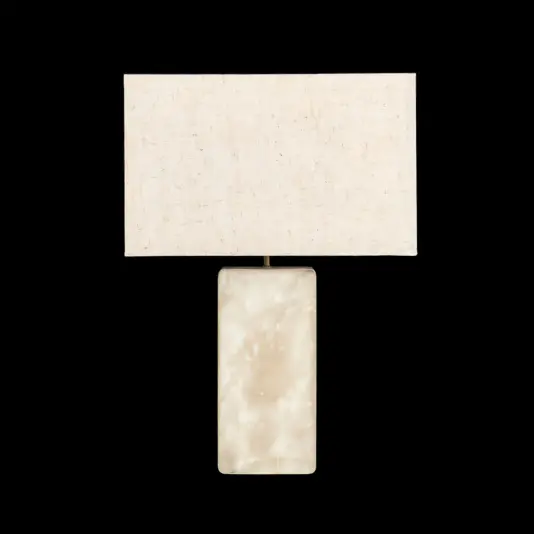 Minimalist frosted rectangular table lamp with a sleek design for soft, ambient illumination