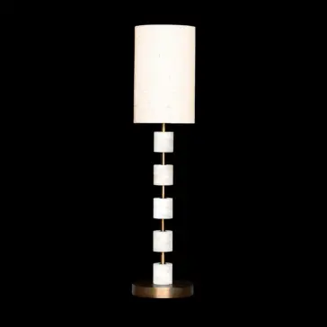 Opal Stacked Rod Table Lamp featuring a modular glass design.