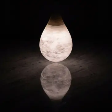 High-End Tear Drop Light Modern Tear Drop Pendant Light with natural stone veining
