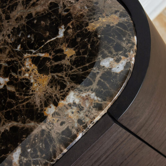 Modern Veneer Sideboard With Marble Top