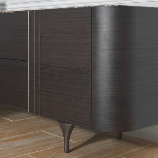 Modern Veneer Sideboard With Marble Top