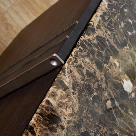 Modern Veneer Sideboard With Marble Top