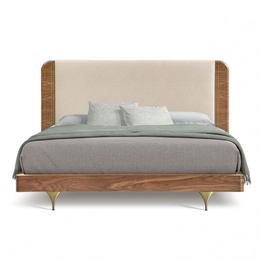 Modern Walnut Veneer Bed