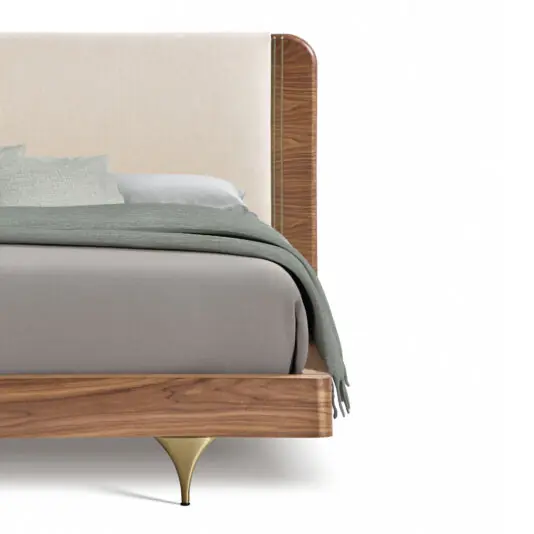 Modern Walnut Veneer Bed