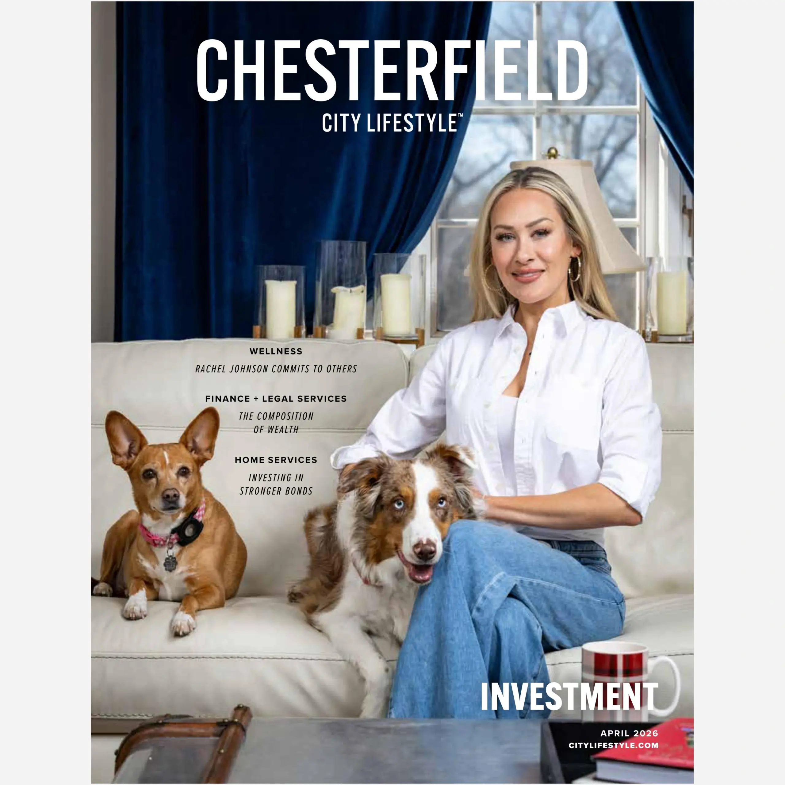 Front cover of the April 2026 Chesterfield City Lifestyle magazine